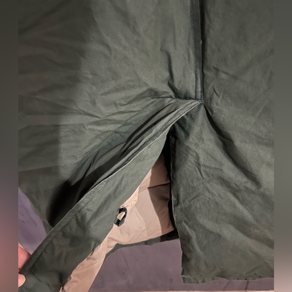 Strato Jac dark green long trench style down and feather filled coat size large+ - Picture 14 of 15